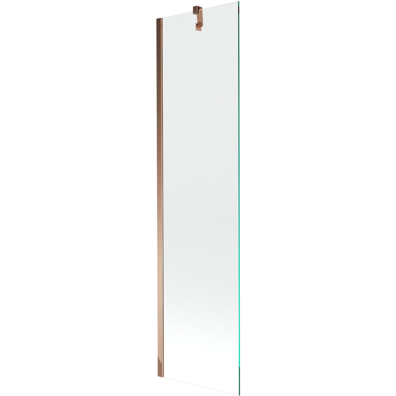 Mexen Next Badewannenabtrennung 1-flügelig 50 x 150 cm, transparent, Roségold - 895-050-000-00-00-60