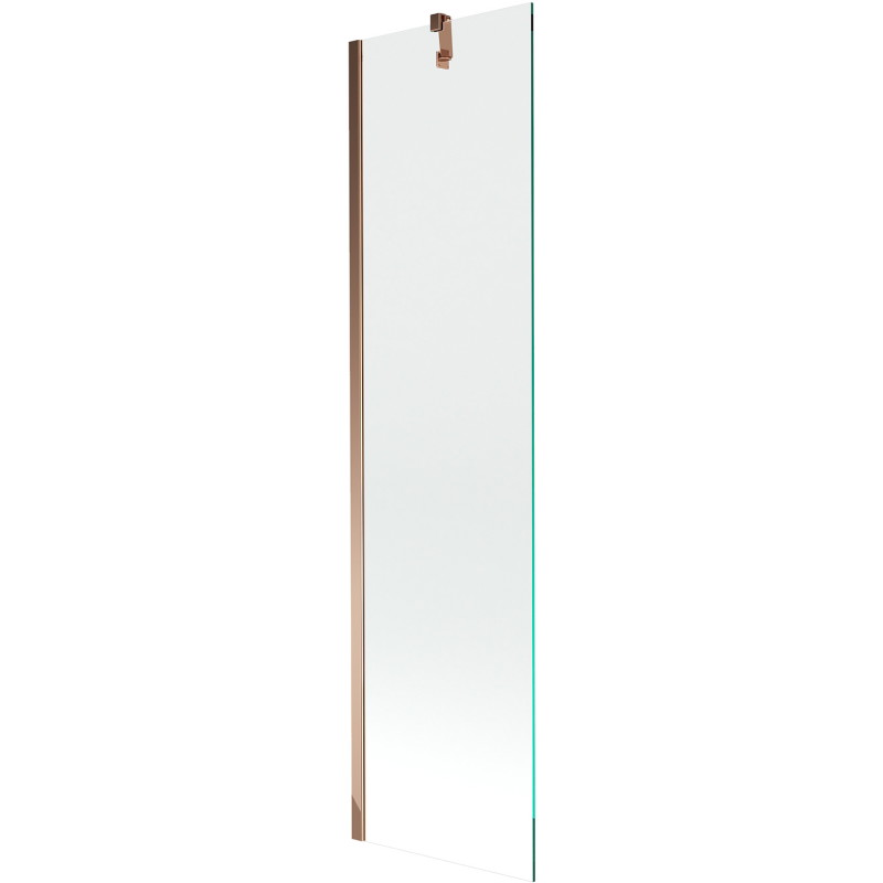 Mexen Next Badewannenwand einflügelig 50 x 150 cm, transparent, Roségold - 895-050-000-00-00-60