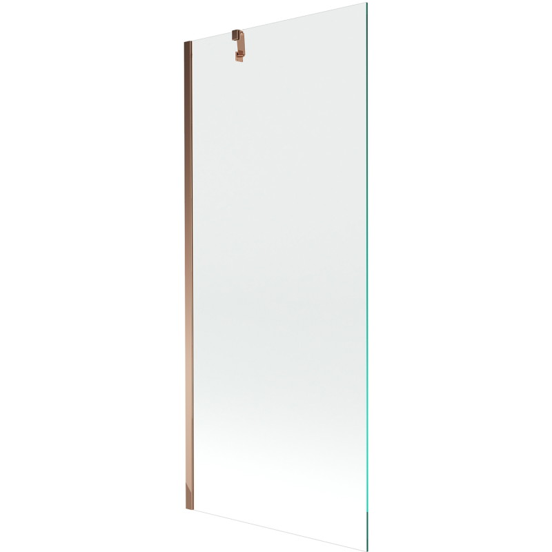 Mexen Next 1-flügelige Badewannenabtrennung 80 x 150 cm, transparent, Roségold - 895-080-000-00-00-60