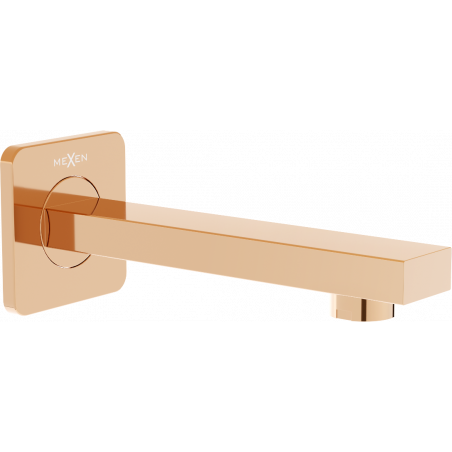 Mexen Cube wandmontierter Wannenauslauf, Roségold - 79370-60