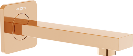Mexen Cube wandmontierter Wannenauslauf, Roségold - 79370-60