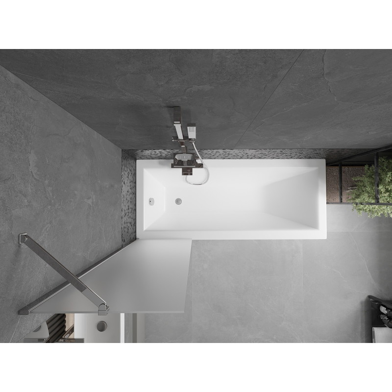 Mexen Next Badewannenfaltwand 1-flügelig 50 x 150 cm, matt, Chrom - 895-050-000-00-30-01