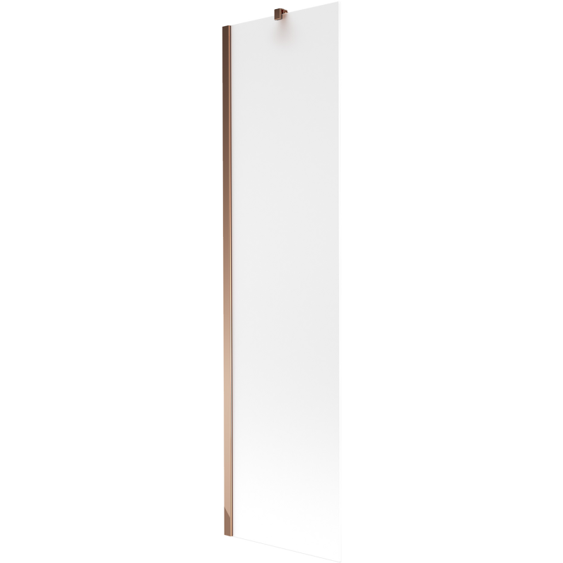 Mexen Next Badewannen-Faltwand 1-teilig 50 x 150 cm, Milchglas, Roségold - 895-050-000-00-30-60