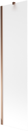 Mexen Next Badewannen-Faltwand 1-teilig 50 x 150 cm, Milchglas, Roségold - 895-050-000-00-30-60