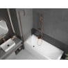 Mexen Next Badewannen-Faltwand 1-teilig 50 x 150 cm, Milchglas, Roségold - 895-050-000-00-30-60
