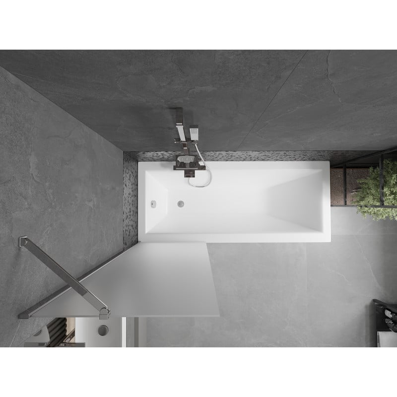 Mexen Next Badewannenfaltwand 1-teilig 60 x 150 cm, matt, Chrom - 895-060-000-00-30-01