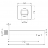 Mexen Cube Wandmontierte Badewannenauslauf, Graphit - 79370-66