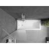 Mexen Next Badewannenfaltwand 1-teilig 60 x 150 cm, matt, weiß - 895-060-000-00-30-20