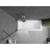 Mexen Next Badewannenabtrennung 1-flügelig 70 x 150 cm, mattiert, Chrom - 895-070-000-00-30-01