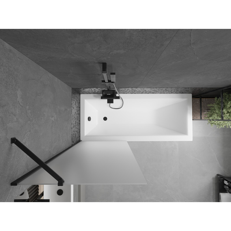 Mexen Next Duschwand 1-flügelig 70 x 150 cm, matt, schwarz - 895-070-000-00-30-70