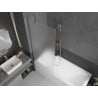 Mexen Next Badewannenabtrennung 1-flügelig 80 x 150 cm, matt, Chrom - 895-080-000-00-30-01