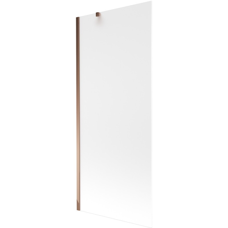 Mexen Next einflügelige Badewannenabtrennung 80 x 150 cm, matt, Roségold - 895-080-000-00-30-60