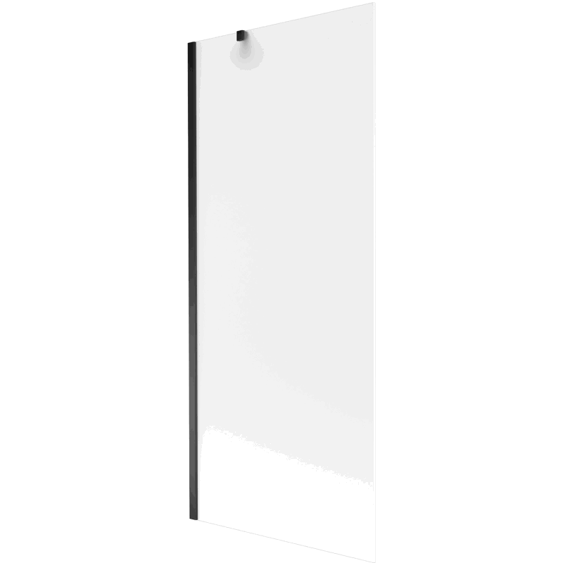 Mexen Next Wannenparavent 1-flügelig 80 x 150 cm, Mattglas, Schwarz - 895-080-000-00-30-70