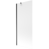 Mexen Next Wannenparavent 1-flügelig 80 x 150 cm, Mattglas, Schwarz - 895-080-000-00-30-70