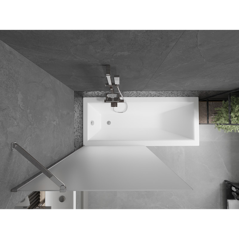 Mexen Next Badewannen-Faltwand 1-flügelig 90 x 150 cm, mattiert, Chrom - 895-090-000-00-30-01