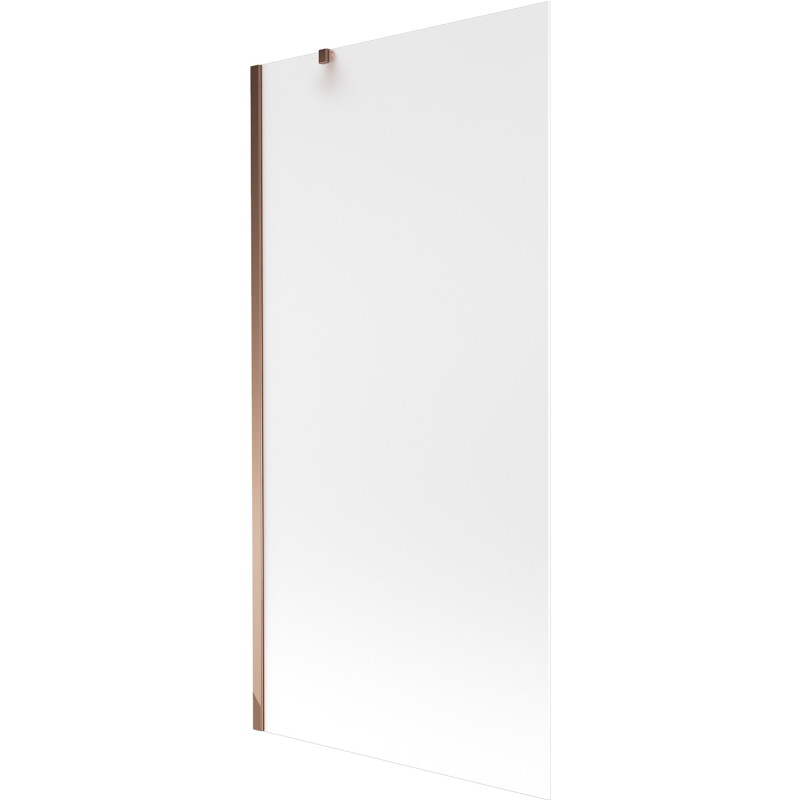 Mexen Next 1-flügelige Badewannenabtrennung 90 x 150 cm, Milchglas, Roségold - 895-090-000-00-30-60