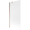 Mexen Next 1-flügelige Badewannenabtrennung 90 x 150 cm, Milchglas, Roségold - 895-090-000-00-30-60