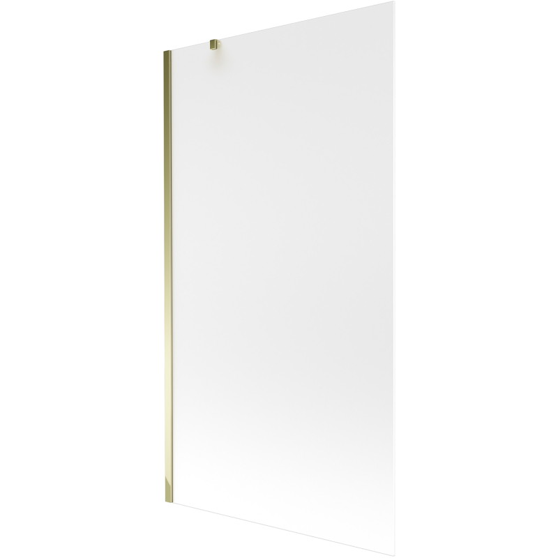 Mexen Next 1-flügelige Badewannenabtrennung 100 x 150 cm, Milchglas, Gold - 895-100-000-00-30-50