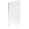 Mexen Next 1-flügelige Badewannenabtrennung 100 x 150 cm, Eisglas, Gold - 895-100-000-00-30-50