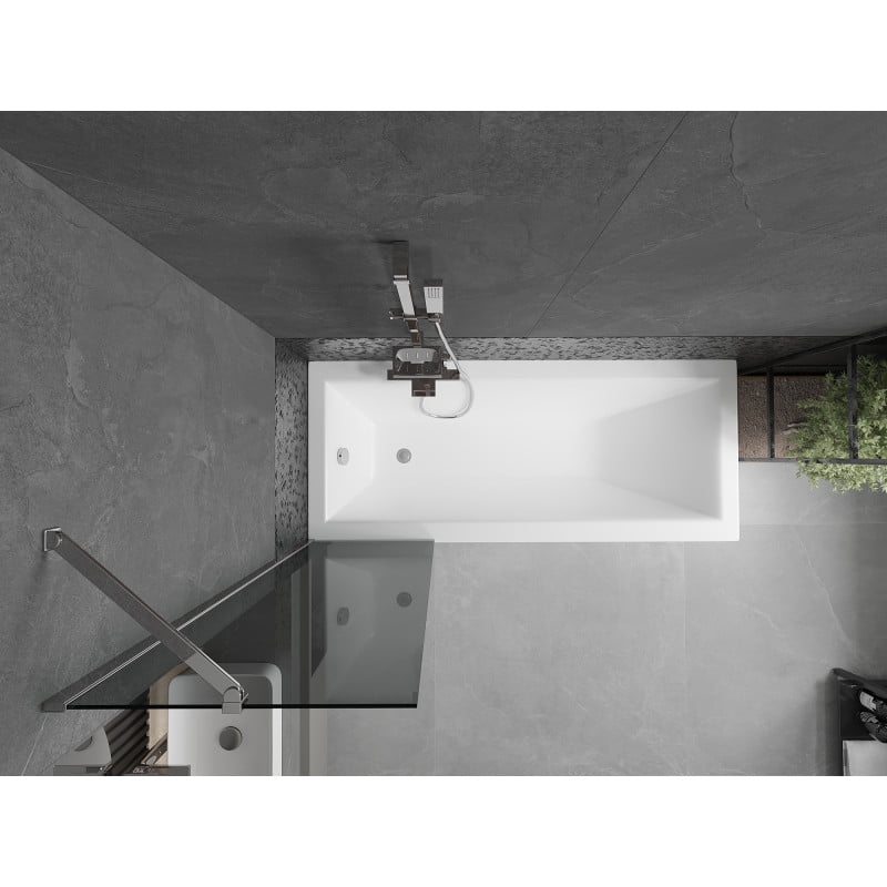 Mexen Next Badewannenabtrennung 1-flügelig 50 x 150 cm, graphit, chrom - 895-050-000-00-40-01