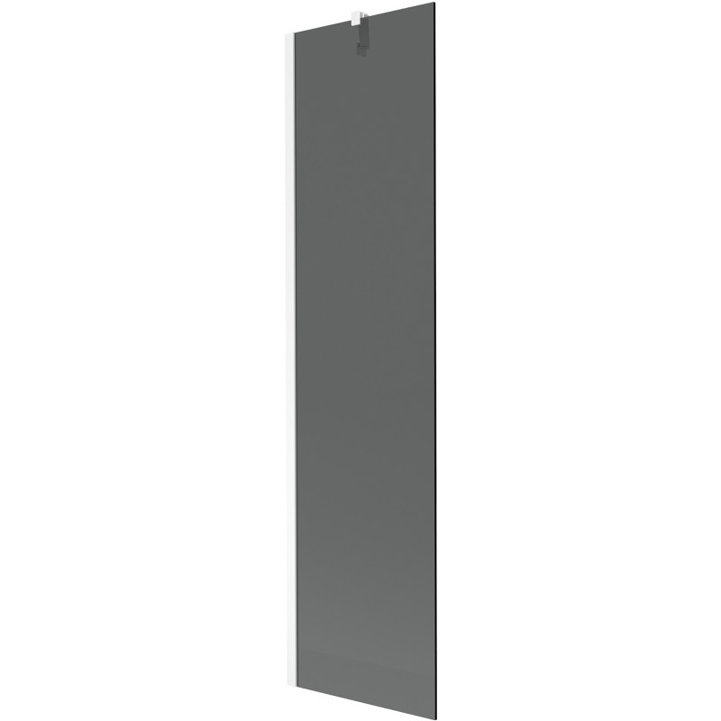 Mexen Next 1-flügelige Badewannenwand 50 x 150 cm, Graphit, Weiß - 895-050-000-00-40-20