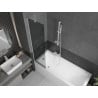 Mexen Next Badewannenabdeckung 1-flügelig 50 x 150 cm, grafit, weiß - 895-050-000-00-40-20