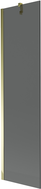 Mexen Next Wannenspritzschutz 1-flügelig 50 x 150 cm, grafit, gold - 895-050-000-00-40-50