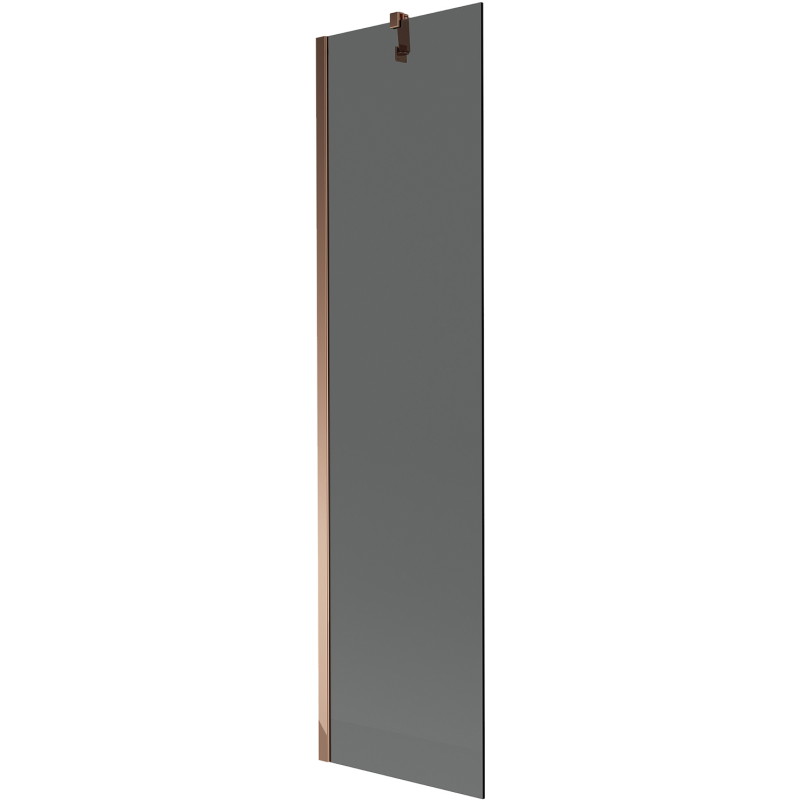 Mexen Next Badewannenabtrennung 1-flügelig 50 x 150 cm, Graphit, Roségold - 895-050-000-00-40-60