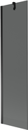Mexen Next Badewannenwand 1-flügelig 50 x 150 cm, Graphit, Schwarz - 895-050-000-00-40-70