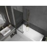 Mexen Next Badewannenabtrennung 1-flügelig 60 x 150 cm, grafit, gold - 895-060-000-00-40-50
