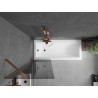 Mexen Next Wannenspritzschutz 1-flügelig 60 x 150 cm, Graphit, Roségold - 895-060-000-00-40-60