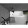 Mexen Next Badewannenabtrennung einteilig 60 x 150 cm, graphit, schwarz - 895-060-000-00-40-70