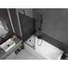 Mexen Next Duschabtrennung Badewanne 1-flügelig 70 x 150 cm, graphit, schwarz - 895-070-000-00-40-70