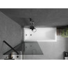 Mexen Next Duschabtrennung Badewanne 1-flügelig 70 x 150 cm, graphit, schwarz - 895-070-000-00-40-70