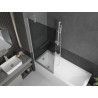 Mexen Next Badezimmer-Trennwand 1-teilig 80 x 150 cm, Graphit, Weiß - 895-080-000-00-40-20
