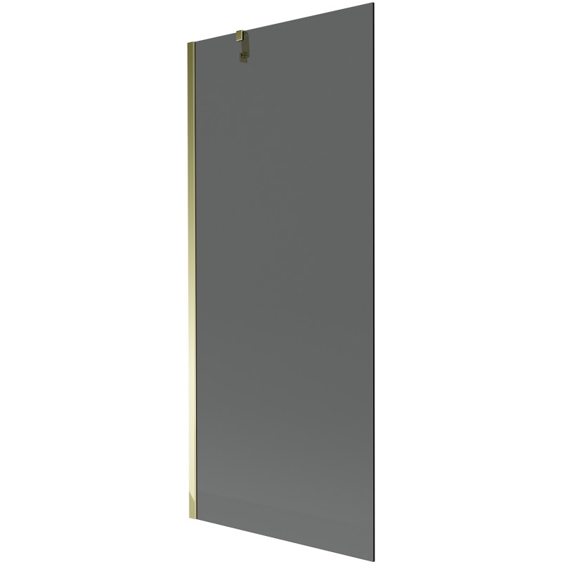 Mexen Next 1-flügelige Badewannenwand 80 x 150 cm, grafit, gold - 895-080-000-00-40-50
