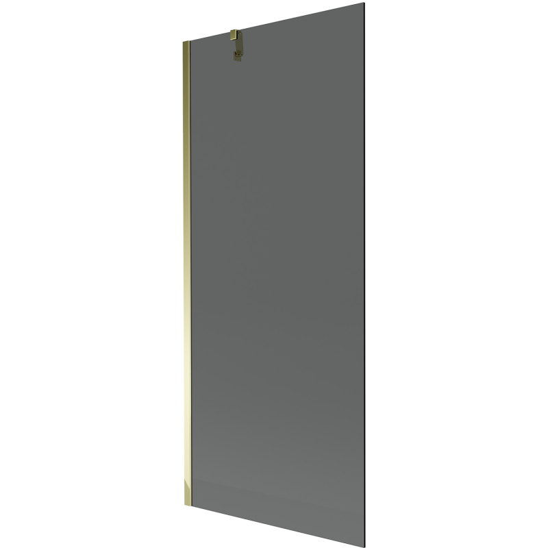 Mexen Next Badewannenabtrennung 1-flügelig 80 x 150 cm, graphit, gold - 895-080-000-00-40-50
