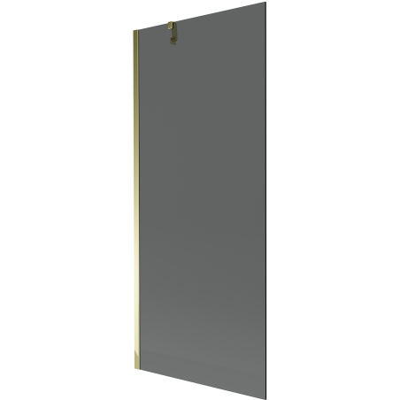 Mexen Next Badewannenabtrennung 1-flügelig 80 x 150 cm, graphit, gold - 895-080-000-00-40-50
