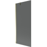 Mexen Next Badewannenabtrennung 1-flügelig 80 x 150 cm, graphit, gold - 895-080-000-00-40-50