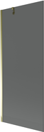 Mexen Next Badewannenabtrennung 1-flügelig 80 x 150 cm, graphit, gold - 895-080-000-00-40-50