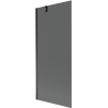Mexen Next Badewannenabtrennung 1-flügelig 80 x 150 cm, Graphit, Schwarz - 895-080-000-00-40-70
