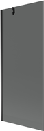 Mexen Next Badewannenabtrennung 1-flügelig 80 x 150 cm, Graphit, Schwarz - 895-080-000-00-40-70