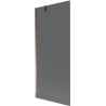 Mexen Next Einblatt-Badewannenfaltwand 80 x 150 cm, Graphit, Roségold - 895-080-000-00-40-60