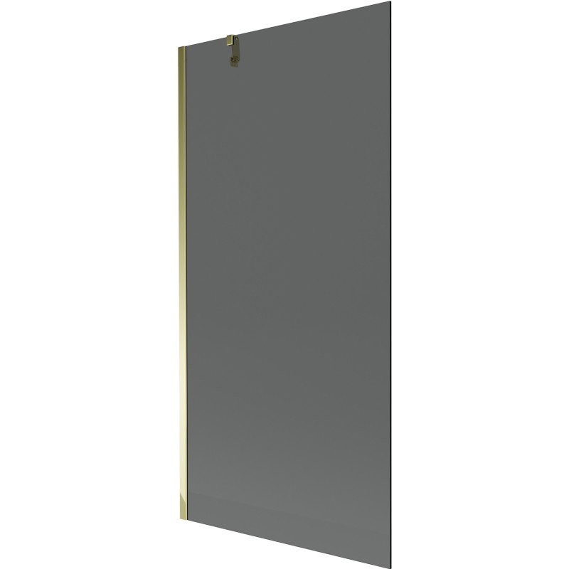 Mexen Next 1-flügelige Badewannenabtrennung 90 x 150 cm, Graphit, Gold - 895-090-000-00-40-50