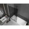 Mexen Next Badewannenwand 1-flügelig 90 x 150 cm, Grafit, Chrom - 895-090-000-00-40-01