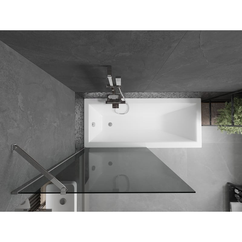 Mexen Next Badewannenwand 1-flügelig 90 x 150 cm, Grafit, Chrom - 895-090-000-00-40-01