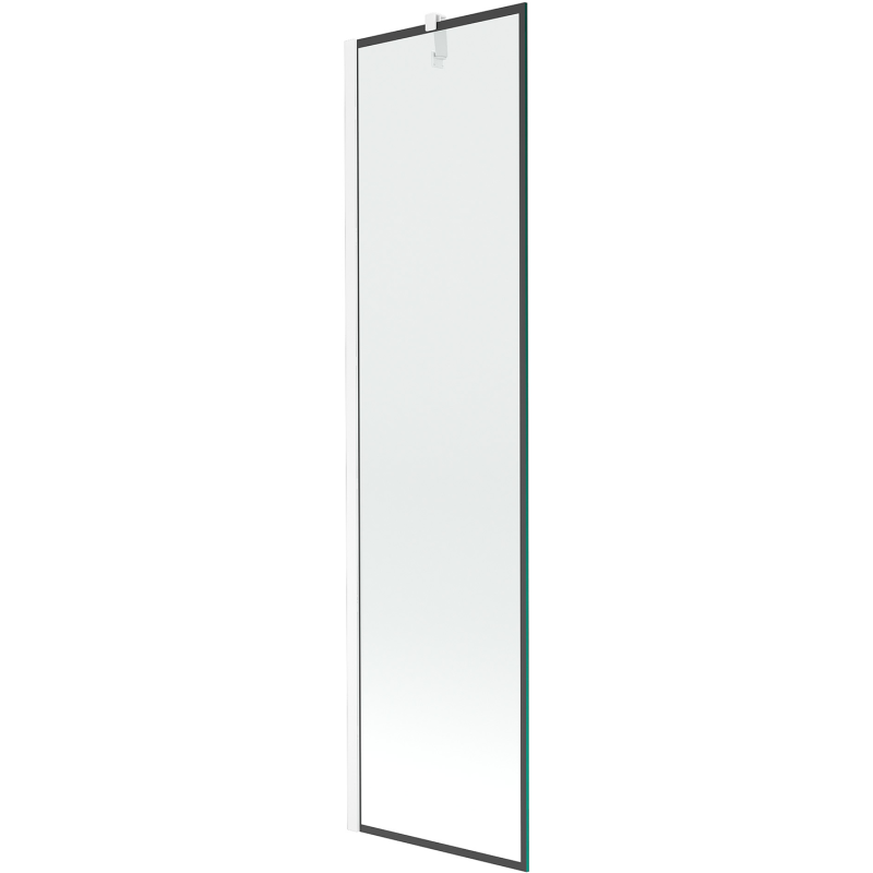 Mexen Next 1-flügelige Duschabtrennung 50 x 150 cm, schwarzer Rahmen, weiß - 895-050-000-00-70-20
