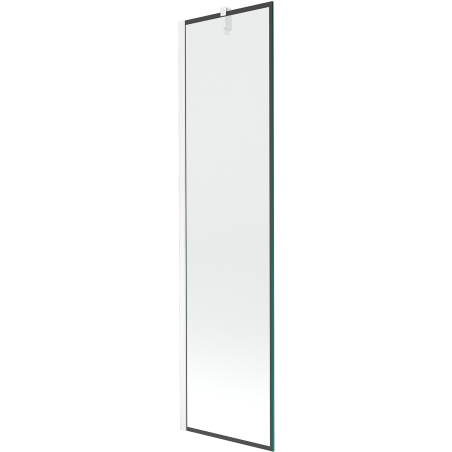 Mexen Next 1-flügelige Duschabtrennung 50 x 150 cm, schwarzer Rahmen, weiß - 895-050-000-00-70-20
