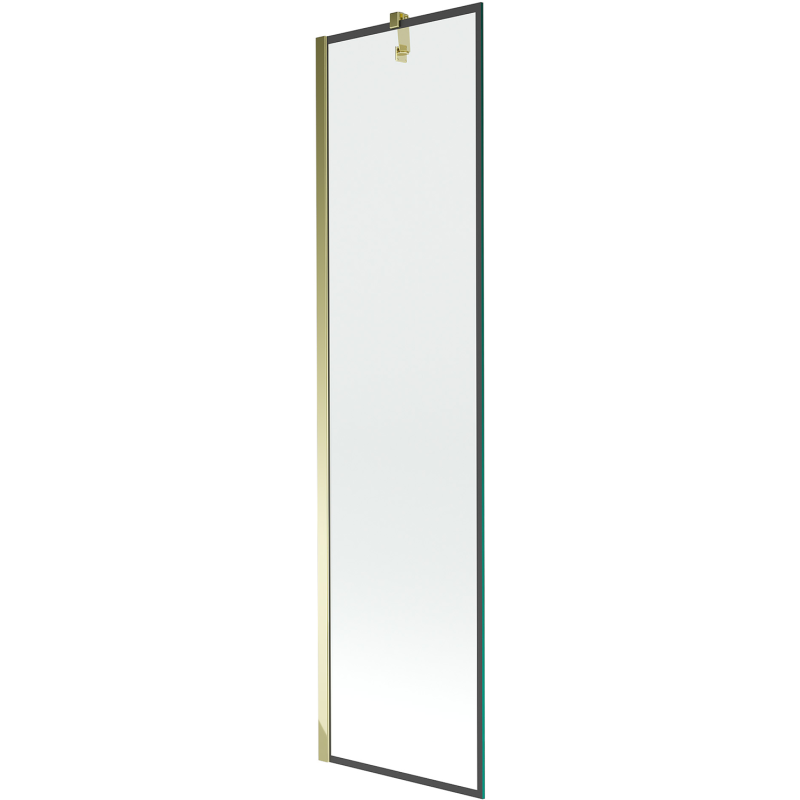 Mexen Next Duschaftwand 1-flügelig 50 x 150 cm, schwarzer Rahmen, gold - 895-050-000-00-70-50
