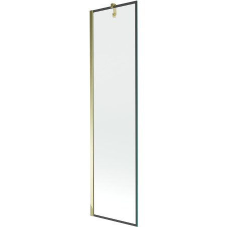 Mexen Next Duschaftwand 1-flügelig 50 x 150 cm, schwarzer Rahmen, gold - 895-050-000-00-70-50